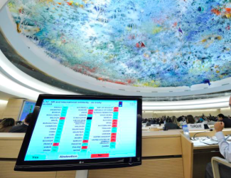The voting of resolutions during the 15th Session of the Human Rights Council.