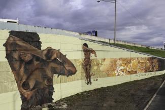 “Paz para la Mujer” 2015, collaboration with Coordinadora Paz para la Mujer Organization. Santurce, Puerto Rico