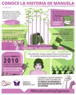 Imagen tipo infografía explicando la historia de Manuela