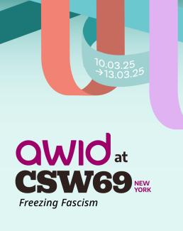 Image promoting AWID's participation at CSW69