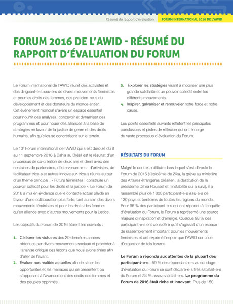 Forum Evaluation - Executive Summary FR (cover) - 460x600